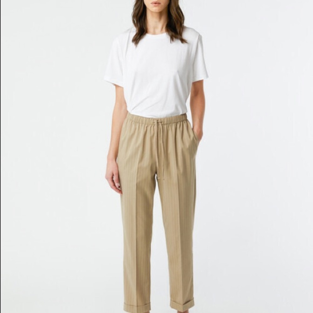 Oak and Fort Plaid Check Drawstring Trouser Pant